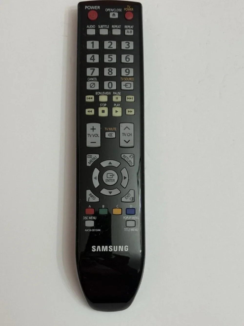Samsung AK59-00104K Replacement Remote for Select Samsung Blu-ray Player